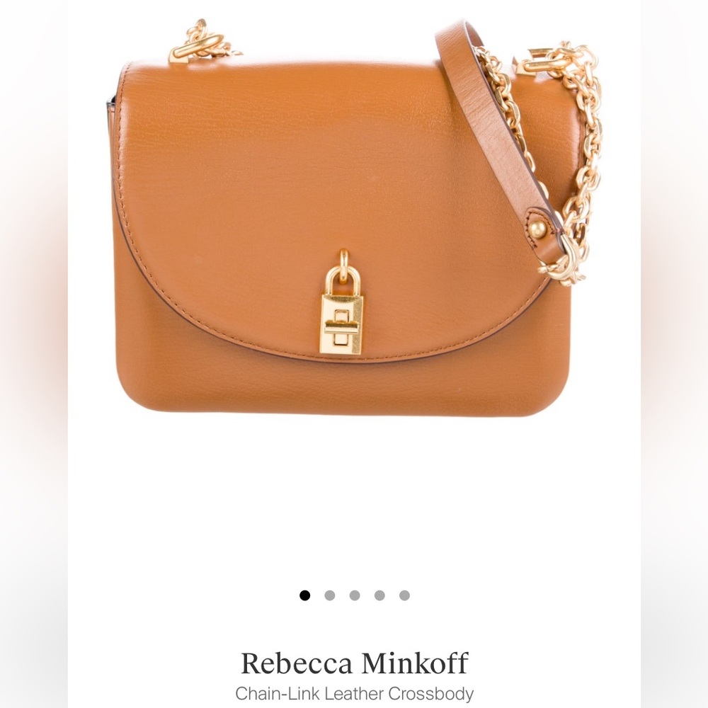 REBECCA MINKOFF - Chain-link leather crossbody - Brown